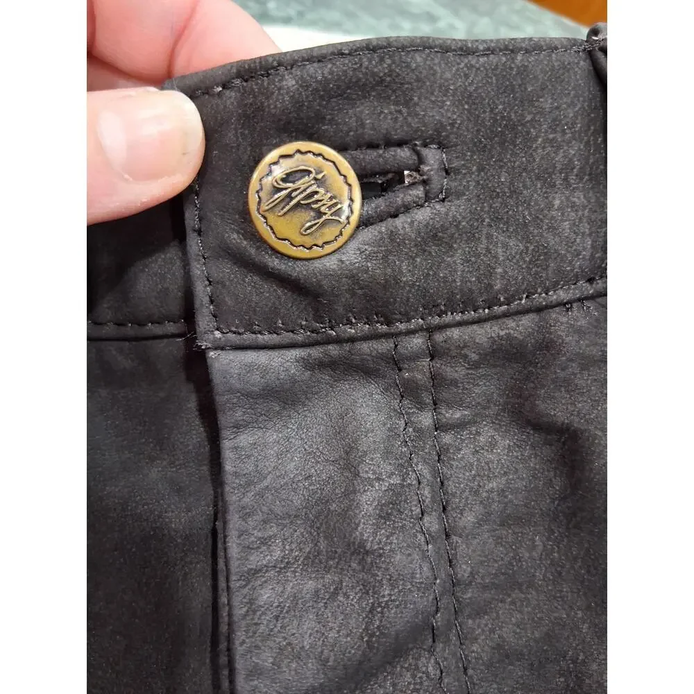Gipsy Mens Genuine Leather Suede Nubuck Trousers Biker Motorcycle Pants 30 X 31 - Picture 4 of 13